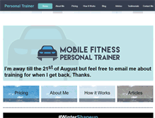 Tablet Screenshot of mobilefitness.co.nz